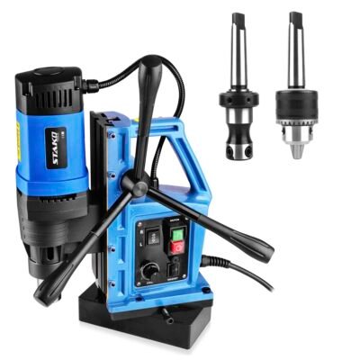STAKO SCY-2800RE+ Max. Ø 80 mm Magnetbohrmaschine 2050 W mit Koffer – Magnetkraft 17000 N – tragbare Kernbohrmaschine für Metallbearbeitung mit mit Weldon 19 mm MK3 und Bohrfutter B16 3-16 mm – Set 2
